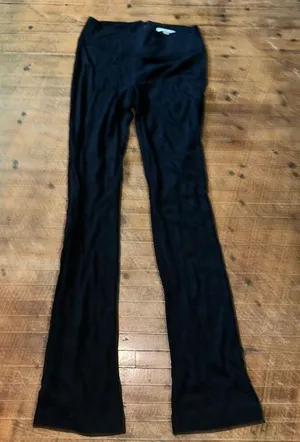 CAbi black knit business casual flared size 2 slacks thumbnail 1