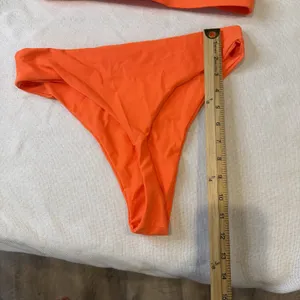 Bikini Women's Medium Orange Hi-Waist Hi-Cut Thong NEW Sexy Swimwear thumbnail 5