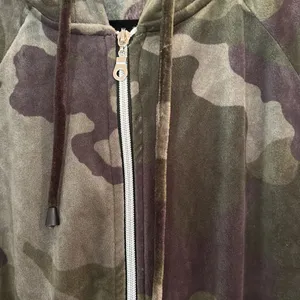 Ashley Stewart Romper.Size 14/16. Camo Velour Drawstring Hoodie Long SL Full Zip thumbnail 9