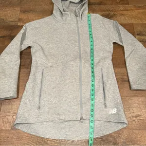 New Balance 247 Sport Full Zip Hoodie Women's Offset Zip Extended Length thumbnail 14