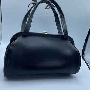 Black Aetna made in USA vintage faux leather satchel thumbnail 4