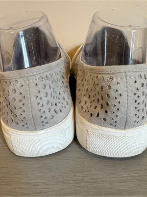 Steve Madden Shoes Womens 7.5 Odonna Loafer Gray Perforated Casual Comfort Flats thumbnail 3