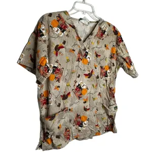 UA Scrubs Thanksgiving‎ Scrub Shirt thumbnail 3