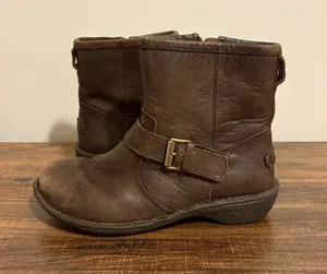 Ugg Bryce Brown Leather Moto Boot size 8 thumbnail 1