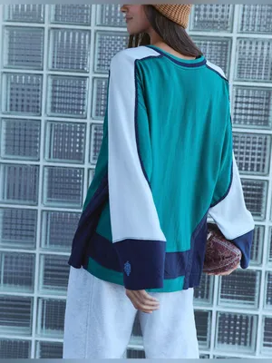 NWT Free People FP Movement Living Life Layer - green glow combo - XL thumbnail 5