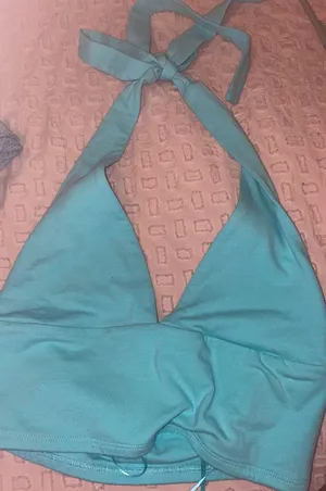 Garage Blue Halter Top thumbnail 1
