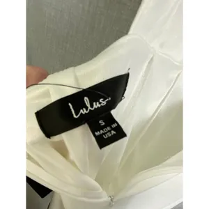 NWT‎ Lulus White Backless Slit Party Dress LWD Formal S thumbnail 4