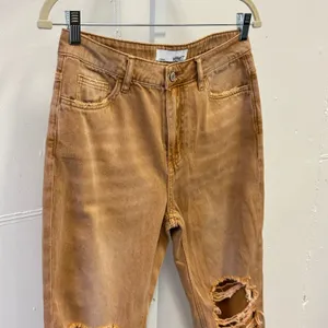 Vervet Kiss Of California Super High Rise 90's Vintage‎ Crop Flare Jeans W27 Tan thumbnail 7