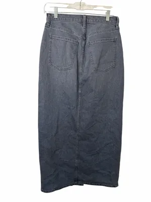 Universal Thread Denim Maxi Skirt Front Slit Size 6 NWT thumbnail 2