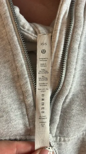 Light Heather Grey Lululemon Scuba Half-Zip thumbnail 4
