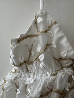 Thirty Thirty White and‎ Gold Romantic Floral Cami Top thumbnail 4