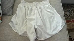 White Lululemon Hotty Hot High-Rise Shorts 4" thumbnail 2