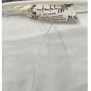 Intimately Free People NWT Off White Ivory Thong Bodysuit Faux Tie Tank Sz Large thumbnail 5