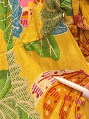 Farm Rio Beaks & Bananas Maxi Wrap Dress Tropical Vacation Midi Size M thumbnail 5