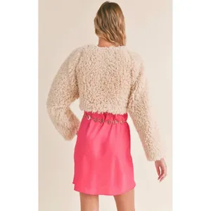 sadie & sage janae faux fur cropped jacket y2k thumbnail 8