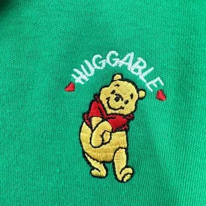 Disney Winnie the Pooh Huggable Bright Green Polo Shirt XL‎ Extra Large Womens thumbnail 4