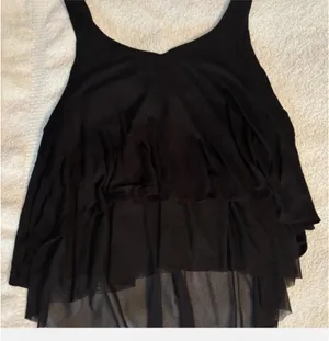 Black Lightweight Ruffle Tiered Ambiance Apparel Cami Size L Date Night Going Out Whimsygoth Emo Vacation Rave Festival Concerts Resort Croquette thumbnail 1