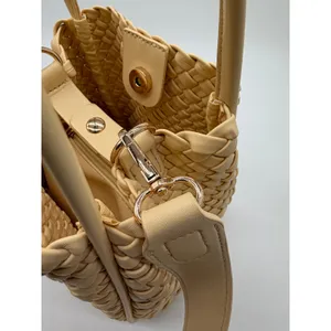 Anthropologie Hollace Mini Tote Woven Bucket Bag Womens Small thumbnail 4