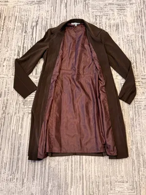 NEW In the Wash women's size 6 brown suede look long jacket thumbnail 7