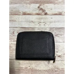 MIchael Kors Jet Set Slim Wallet Saffiano Leather Black MK Gold Hardware thumbnail 2