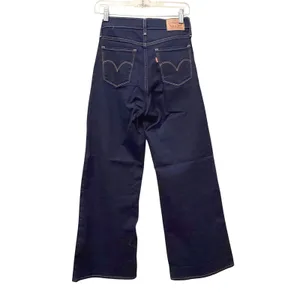 NWOT Levi's 318 Shaping Wide Leg Jeans Dark Wash 27x32 Mid Rise Denim‎ thumbnail 7
