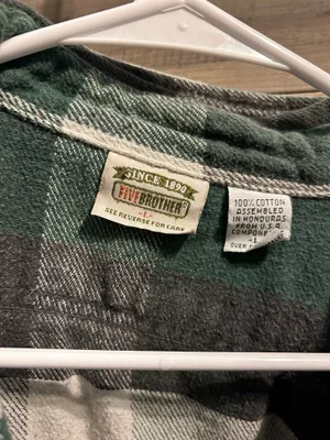 Men’s “Five Brother” Flannel Green Size L thumbnail 4
