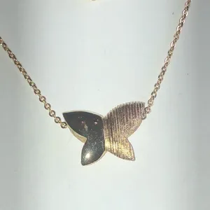 Artistry Brand Gold Tone Chunky Butterfly Pendant Boho Necklace thumbnail 1