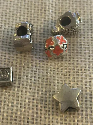 A485 charm bracket silver plated 5 pcs Gray thumbnail 1