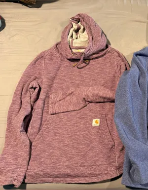Carhartt women’s Zip-Up Sweater in Blue and Purple thumbnail 1