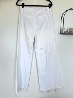 NWT Risen Jeans Tummy Control White High Rise Wide Leg Jeans Size 30/11 thumbnail 2