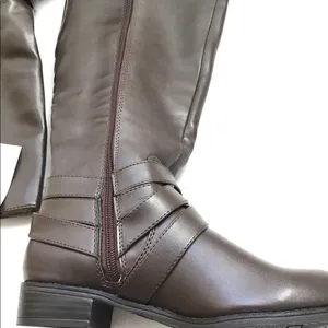 Life Stride Equestrian Tall Brown Subtle Wide Calf Heeled Boots Zip Up 5 thumbnail 3