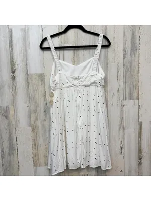 Altar’d State Women’s Large White Star Print Ruched Babydoll Dress thumbnail 10