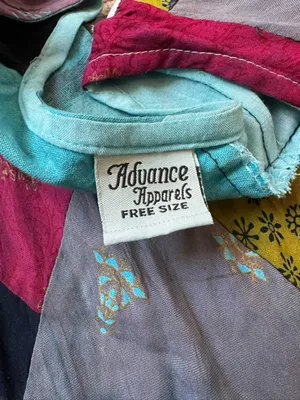 Advance Apparels Patchwork Dress Flowy Bohemian Hippie Festival Free Size thumbnail 4