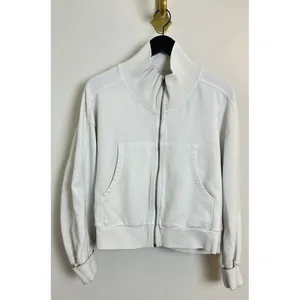 FREE PEOPLE Movement High Jump Zip Up Sweatshirt in Ivory Size Large thumbnail 4