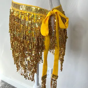 Sequin Fringe Costume Skirt Gold Size undefined thumbnail 5