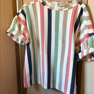 LA Rush Striped Top large Size XL thumbnail 1