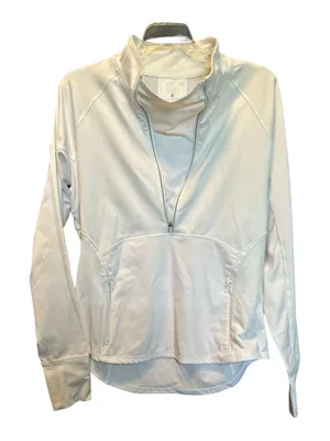 Athleta tech mesh detail half zip pull over size large thumbnail 1