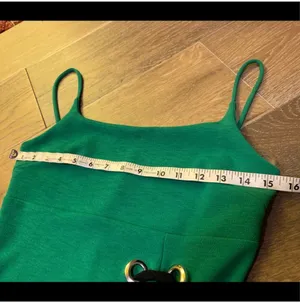 Green Lace-Up midi Dress size M thumbnail 9