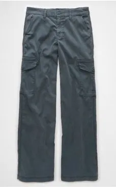 American Eagle Dreamy Drape Baggy Wide-Leg Cargo Pants thumbnail 1