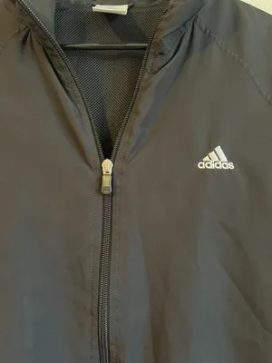 Adidas Black Windbreaker Jacket thumbnail 3
