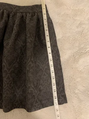 Zara Woman Gray Floral Damask Circle Mini Skirt Sz M thumbnail 6