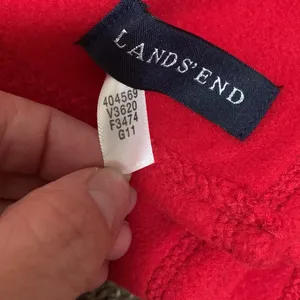 Lands’ End sweater material cozy red warm scarf unisex thumbnail 3