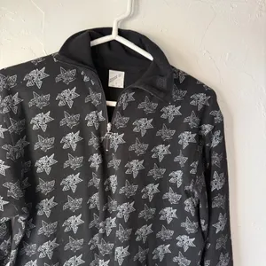 Vintage Y2K Maser Star Print Quarter Zip Pullover Shirt Black Small‎ thumbnail 1