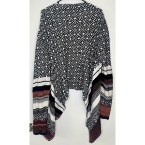 Buckle Striped Fly Away Knit Cardigan Sweater thumbnail 5