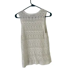 Wyatt Women's Size Medium White Sleeveless Crochet Top Festival Boho‎ Cottage thumbnail 4