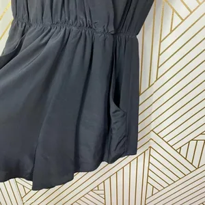 Aritzia Babaton Corbett Romper Relaxed Pure Silk Short Sleeve‎ Black Size XS thumbnail 8