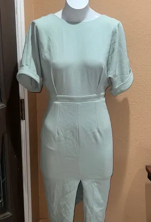 Asos mint green short sleeve midi dress nwt thumbnail 1