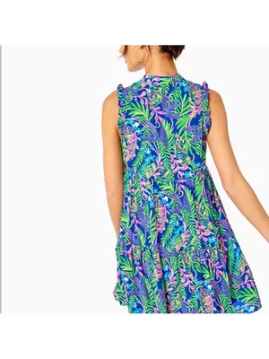 Lilly Pulitzer Briela Dress, How You Like Me Prowl Borealis Blue, Medium thumbnail 10
