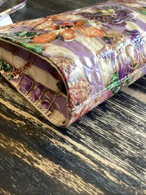 Brahmin Daisy Pinstripe Petals Melbourne DI Leather Clutch thumbnail 5