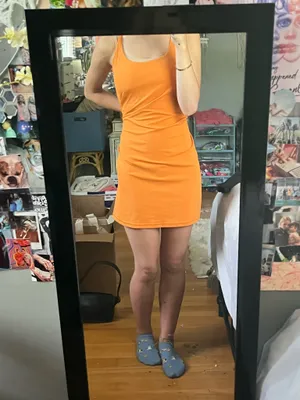 orange shein athletic dress thumbnail 2